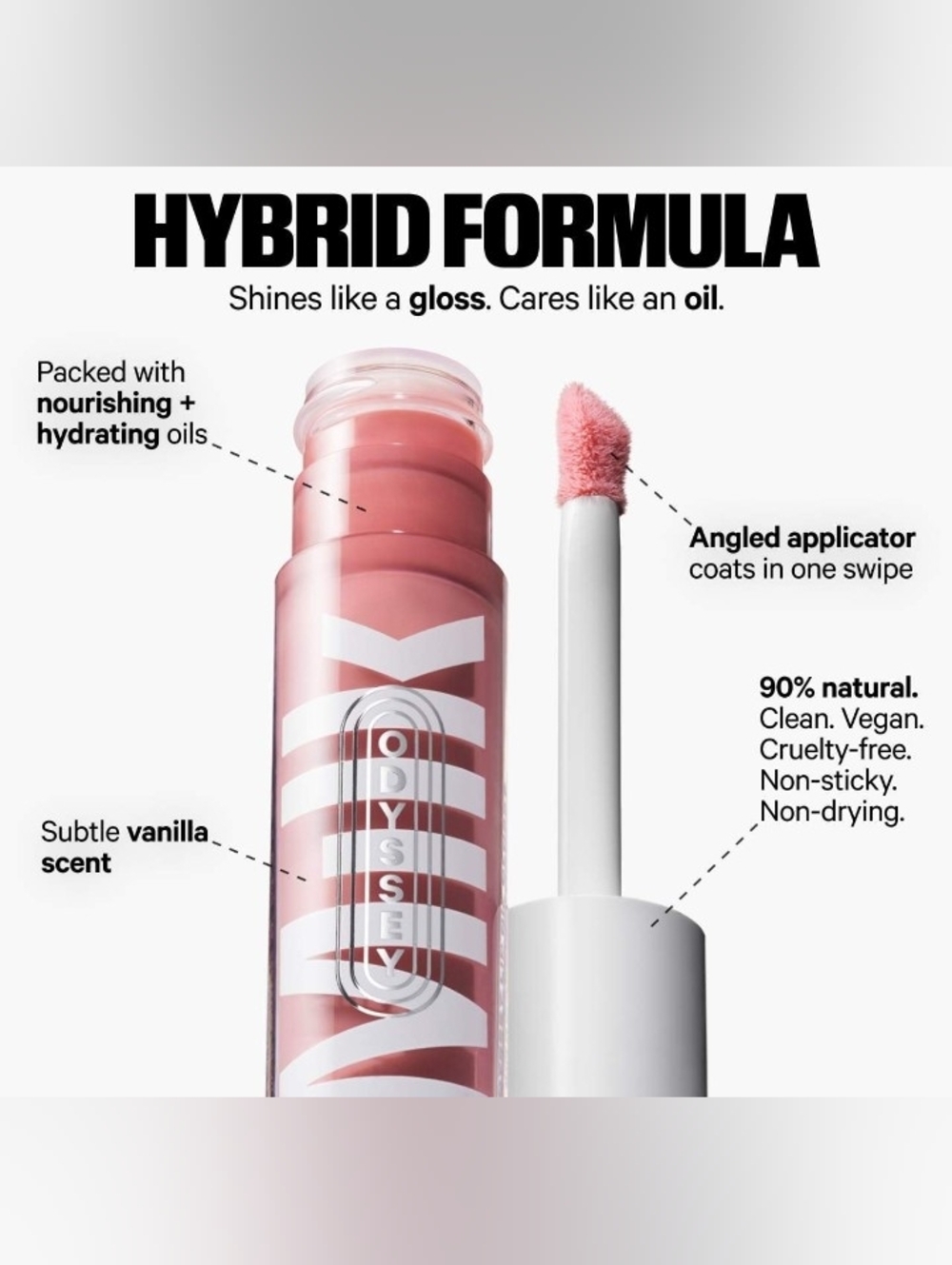 MILK MAKEUP Odyssey Hydrating Non-Sticky Lip Oil Gloss in the shade Voyage - Picture 3 of 4